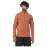 Camiseta De Manga Larga Salomon Forro Polar De Hombre Essential Lightwarm Salomon Marrón