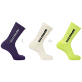 Calcetines Salomon Everyday Crew "Vanilla Ice/Acid Lime/Deep Blue"