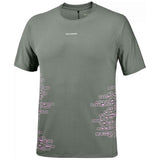 Camiseta De Manga Corta Salomon Sense Aero Graphic "Castor Gray/Pink"