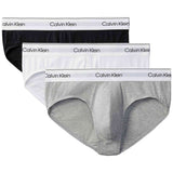 Pack De Calzoncillos Calvin Klein Slip Calvin Klein Hip Gris Blanco Negro (3 Unidades)