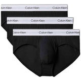 Pack De Calzoncillos Calvin Klein Slip Calvin Klein Hip Negro Puro Blanco (3 Unidades)