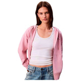 Sudadera Con Capucha Calvin Klein Sudadera Con Capucha Calvin Klein Monologo French Full Zip Rosa Mujer