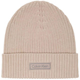 Gorro Calvin Klein Gorro Calvin Klein Patch Chunky Rib Beige