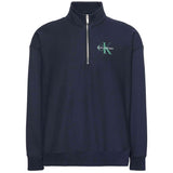 Sudadera Calvin Klein 350 Terry Micro Monologo Half Zip "Navy"