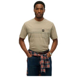 Camiseta De Manga Corta Superdry Contrast Stripe Pocket Tshirt