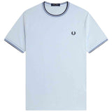 Camiseta De Manga Corta Fred Perry Twin Tipped "Light Blue"
