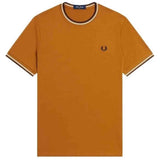 Camiseta De Manga Corta Fred Perry Twin Tipped "Naranja"