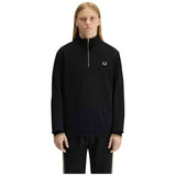 Sudadera Fred Perry Fred Perry Stripe Tape Track Jacket Black/Champagne