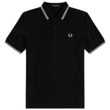 Polo De Manga Corta Fred Perry Twin Tipped "Negro"