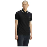 Polo De Manga Corta Fred Perry Twin Tipped "Charcoal Marl / Ecru / Ecru"