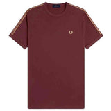 Camiseta De Manga Corta Fred Perry Contrast Tape Ringer "Bordeaux"