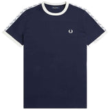 Camiseta De Manga Corta Fred Perry Taped Ringer "Carbon Blue"
