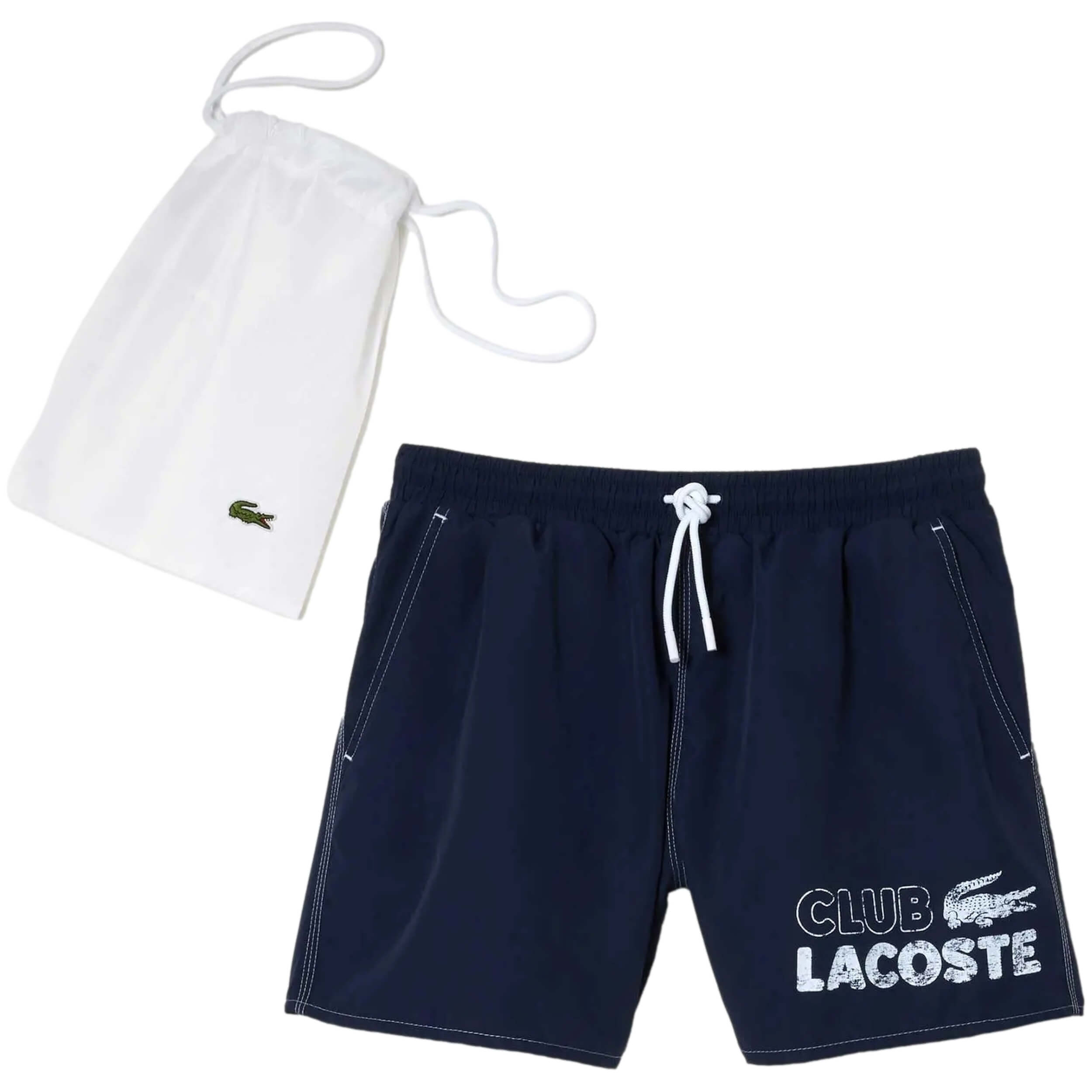 Lacoste Quick Dry Swim Trunks With Integrated Lining