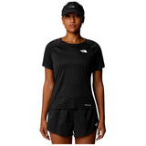 Camiseta De Manga Corta The North Face Camiseta The North Face Sunriser Manga Corta Negro Logo Blanco Mujer