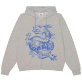 Sudadera Con Capucha Obey Clothing Draco Zip "Dusty Ash Grey"
