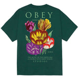 Camiseta De Manga Corta Obey Clothing Flores Robus