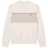 Sudadera Lacoste Sudadera Lacoste Colour-Block Fleece Blanco Crema Beige