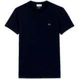 Camiseta De Manga Corta Lacoste Camiseta Lacoste Pima Manga Corta Azul Oscuro
